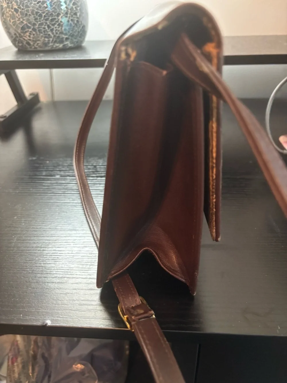Authentic Vintage Givenchy 4G Leather Flap Bag - Brown - Good Exterior Condition